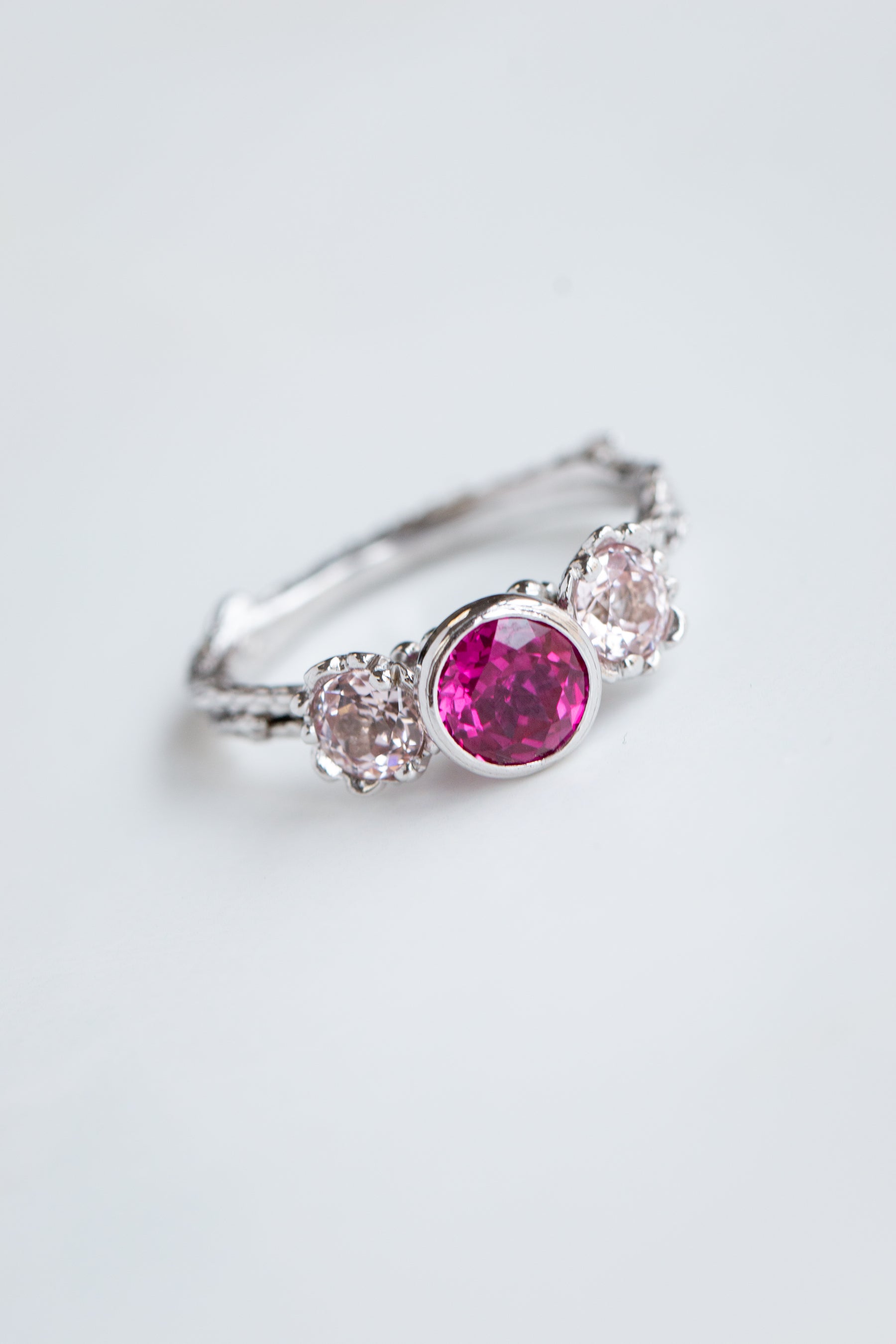 Custom Design ~ Pink Sapphire Engagement Ring