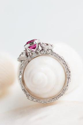 Custom Design ~ Pink Sapphire Engagement Ring