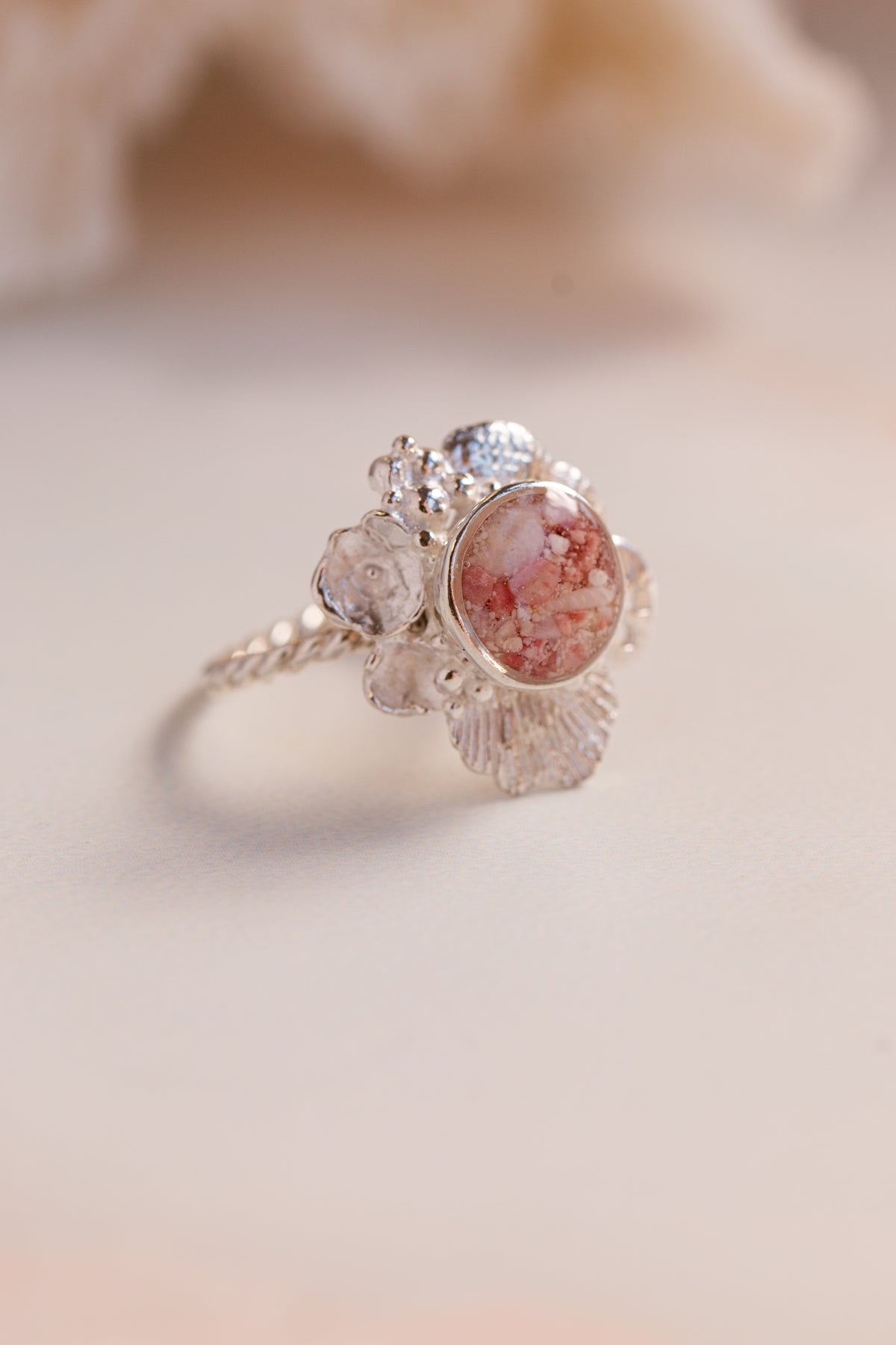 Custom Design ~ Pink Sand Tidepool Ring