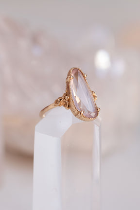 Custom Design ~ Rose Quartz Barnacle Accent Ring