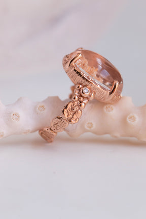 Custom Design ~ Lodolite Ring with Diamond Barnacles & Coral Band