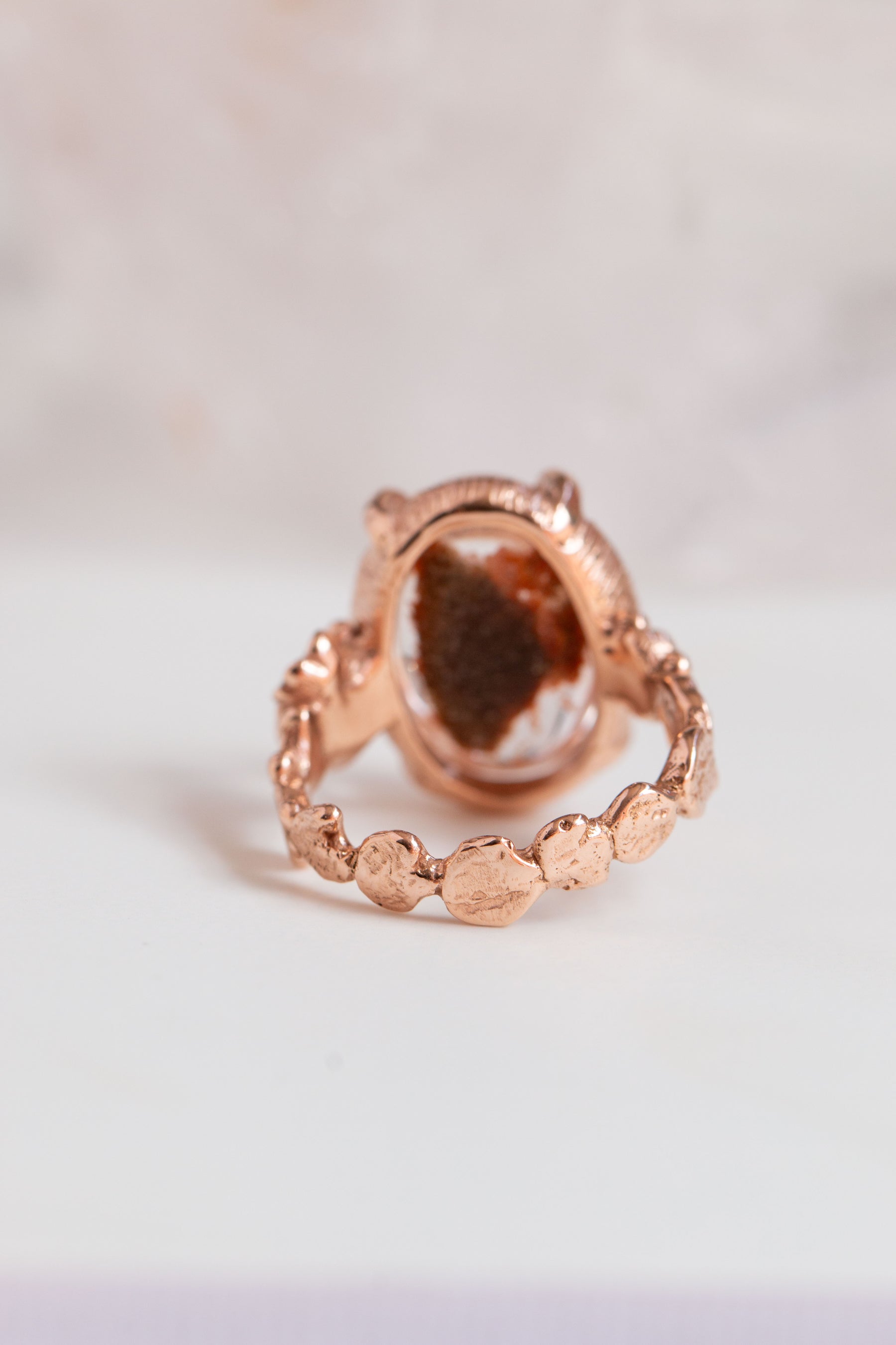 Custom Design ~ Lodolite Ring with Diamond Barnacles & Coral Band