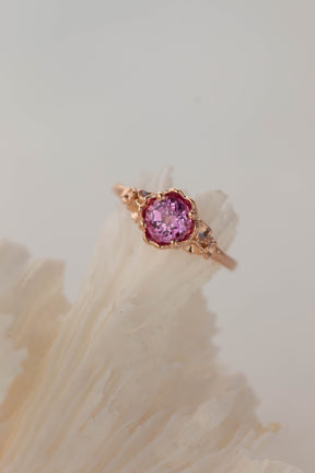 Custom Design ~ Pink Sapphire Barnacle Engagement Ring