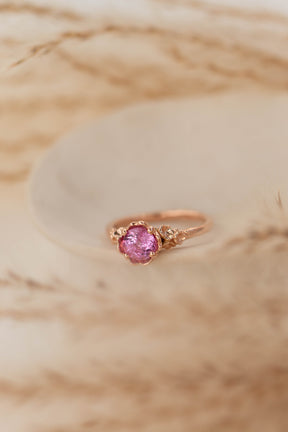 Custom Design ~ Pink Sapphire Barnacle Engagement Ring