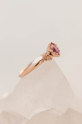 Custom Design ~ Pink Sapphire Barnacle Engagement Ring