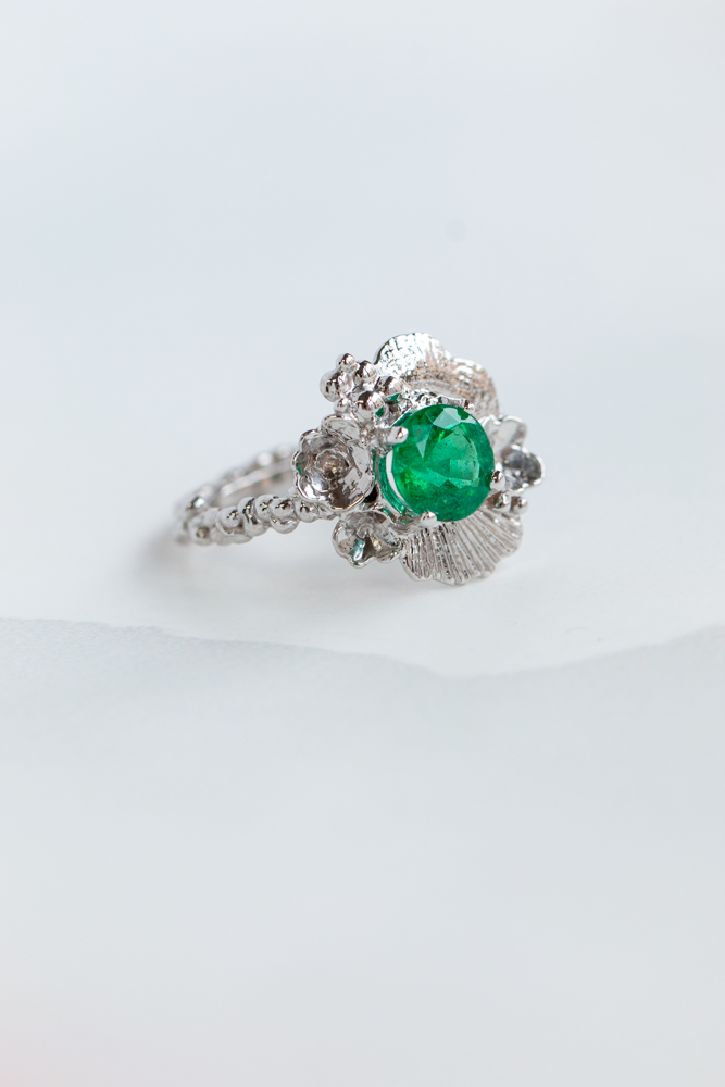 Custom Design ~ Emerald Tide Pool Ring