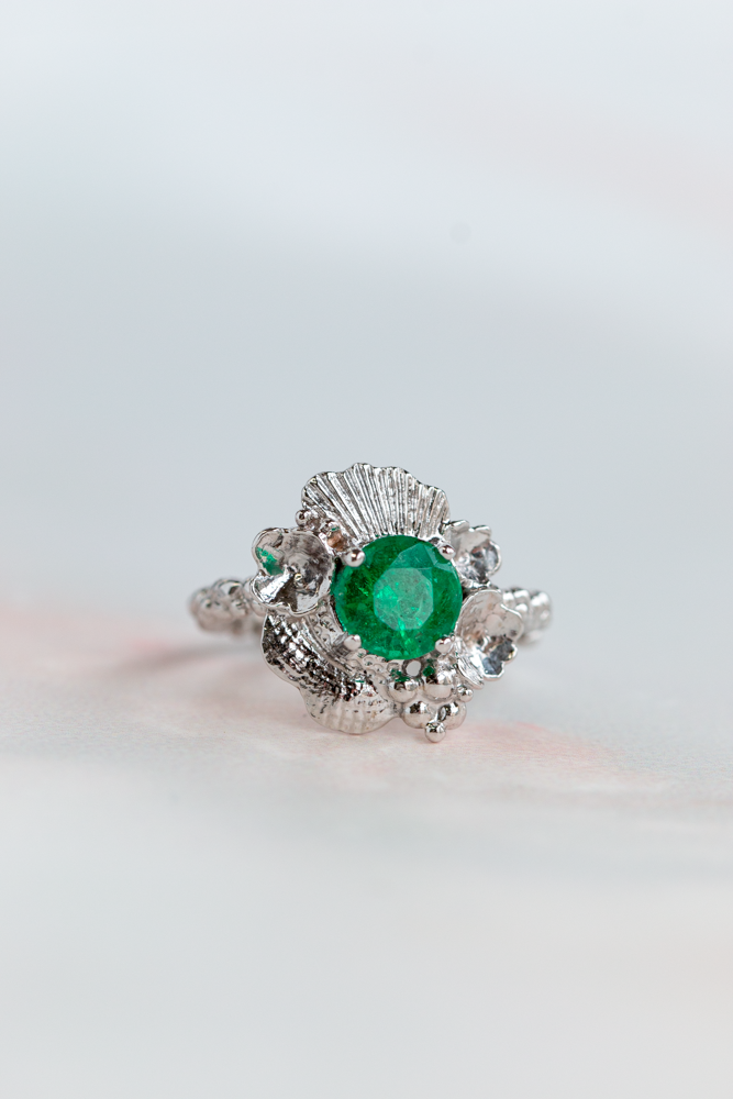 Custom Design ~ Emerald Tide Pool Ring