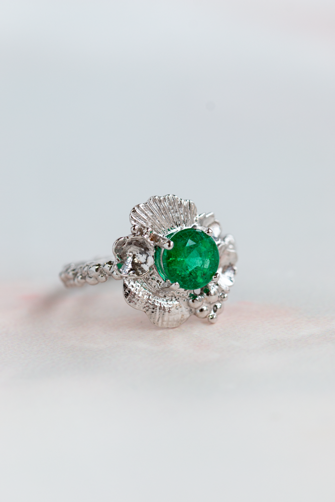 Custom Design ~ Emerald Tide Pool Ring