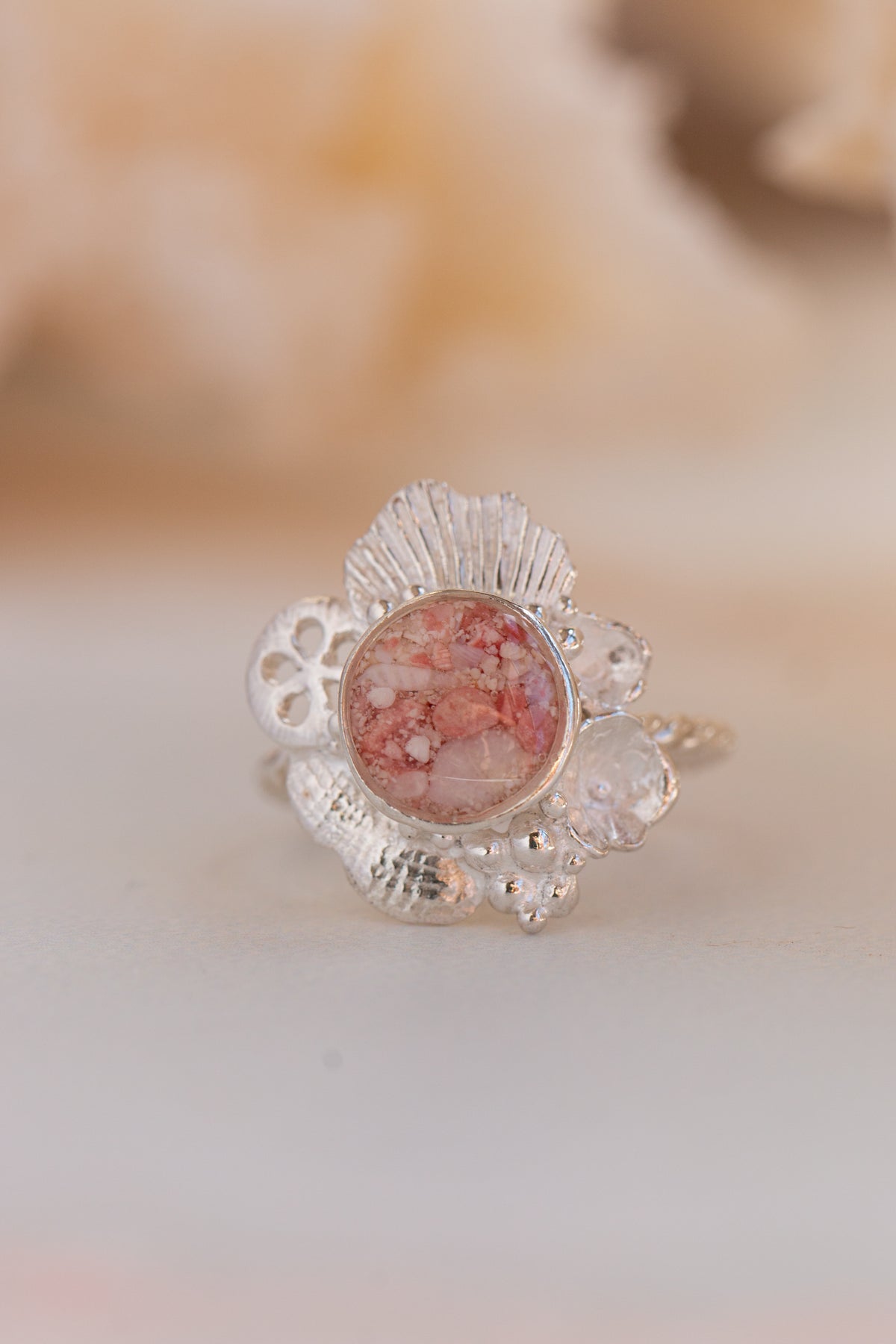 Custom Design ~ Pink Sand Tidepool Ring