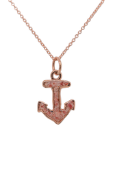 Nautical ~ Anchor (Small) Pendant in Gold - Alexandra Mosher Studio Jewellery Bermuda Fine